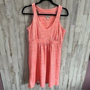 Tehama Orange Space Dye Athleisure Activewear Dress VNeck Outdoor Hiking